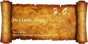 Heilman Olga névjegykártya